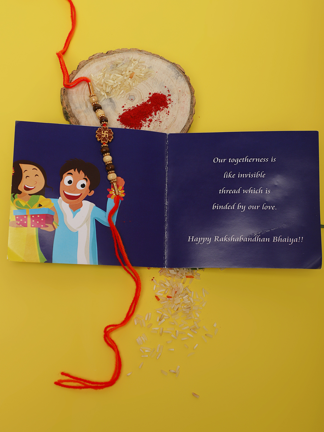 YouBella Rakhi and Greeting Card Combo for Brother, Rakhi Gift for Brother/Bhaiyya/Bhai